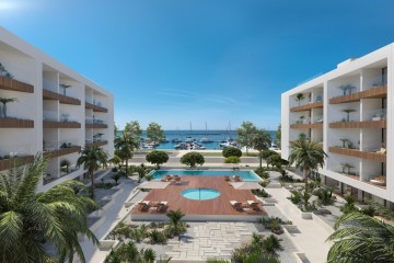 Luxusní apartmány s výhledem na moře v novém kondominiu na prodej v Olhão, Algarve.