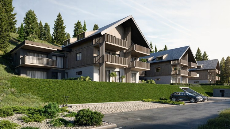 Nové byty na sjezdovce v Korutanech na prodej, Hochrindl