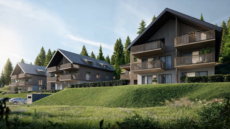 Nové byty na sjezdovce v Korutanech na prodej, Hochrindl