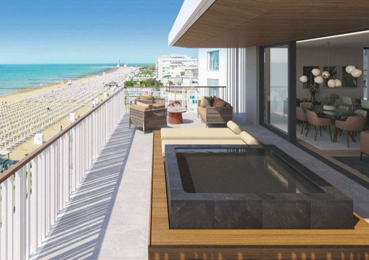 Nové apartmány v první linii u moře v Lido di Jesolo