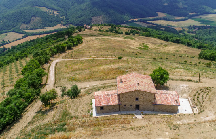 Zbrusu nový panoramatický statek u Morry v Umbrii