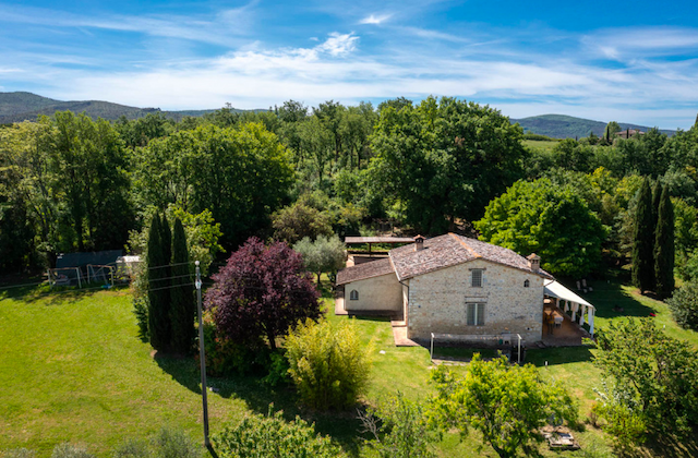 Idylický statek u středověkého města Monteriggioni