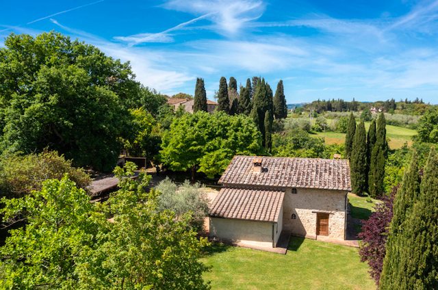 Idylický statek u středověkého města Monteriggioni