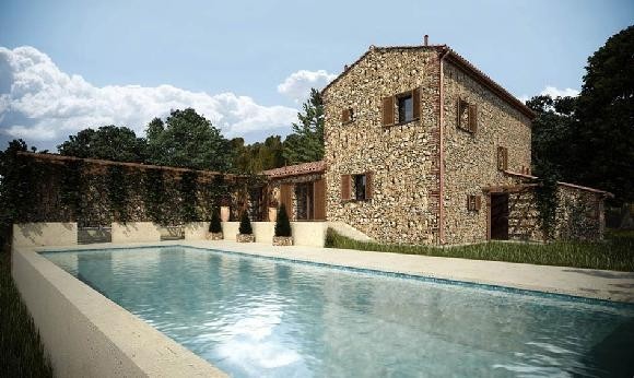 Dům ve stylu toskánského statku s bazénem