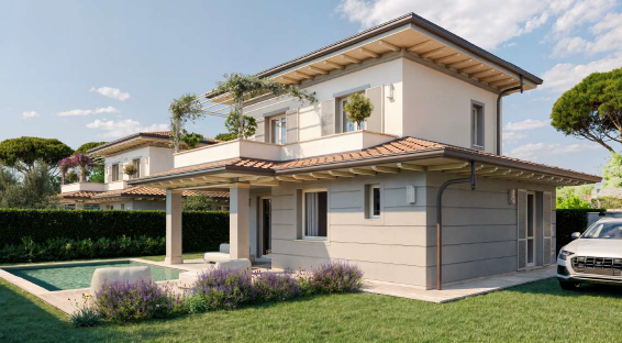 Nové vily na prodej blízko pláže v Marina di Pietrasanta