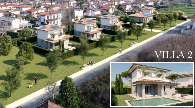 Nové vily na prodej blízko pláže v Marina di Pietrasanta
