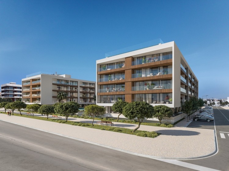 Luxusní apartmány s výhledem na moře v novém kondominiu na prodej v Olhão, Algarve.