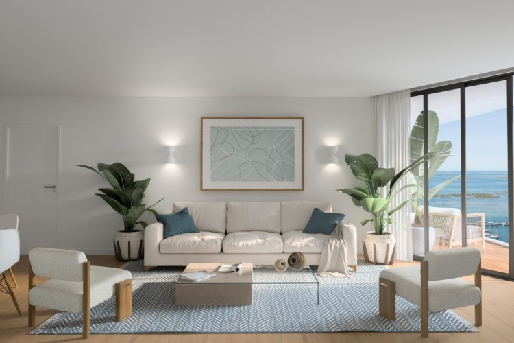 Luxusní apartmány s výhledem na moře v novém kondominiu na prodej v Olhão, Algarve.