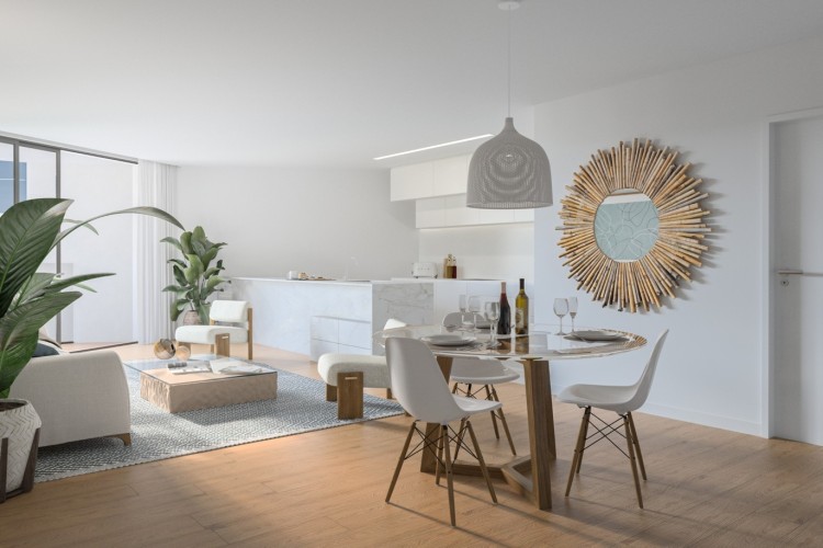 Luxusní apartmány s výhledem na moře v novém kondominiu na prodej v Olhão, Algarve.